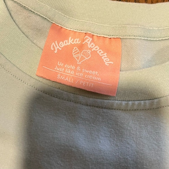 💚 HOAKA APPAREL Cropped Sweatshirt – Mint Green (Size S) - Picture 2 of 10